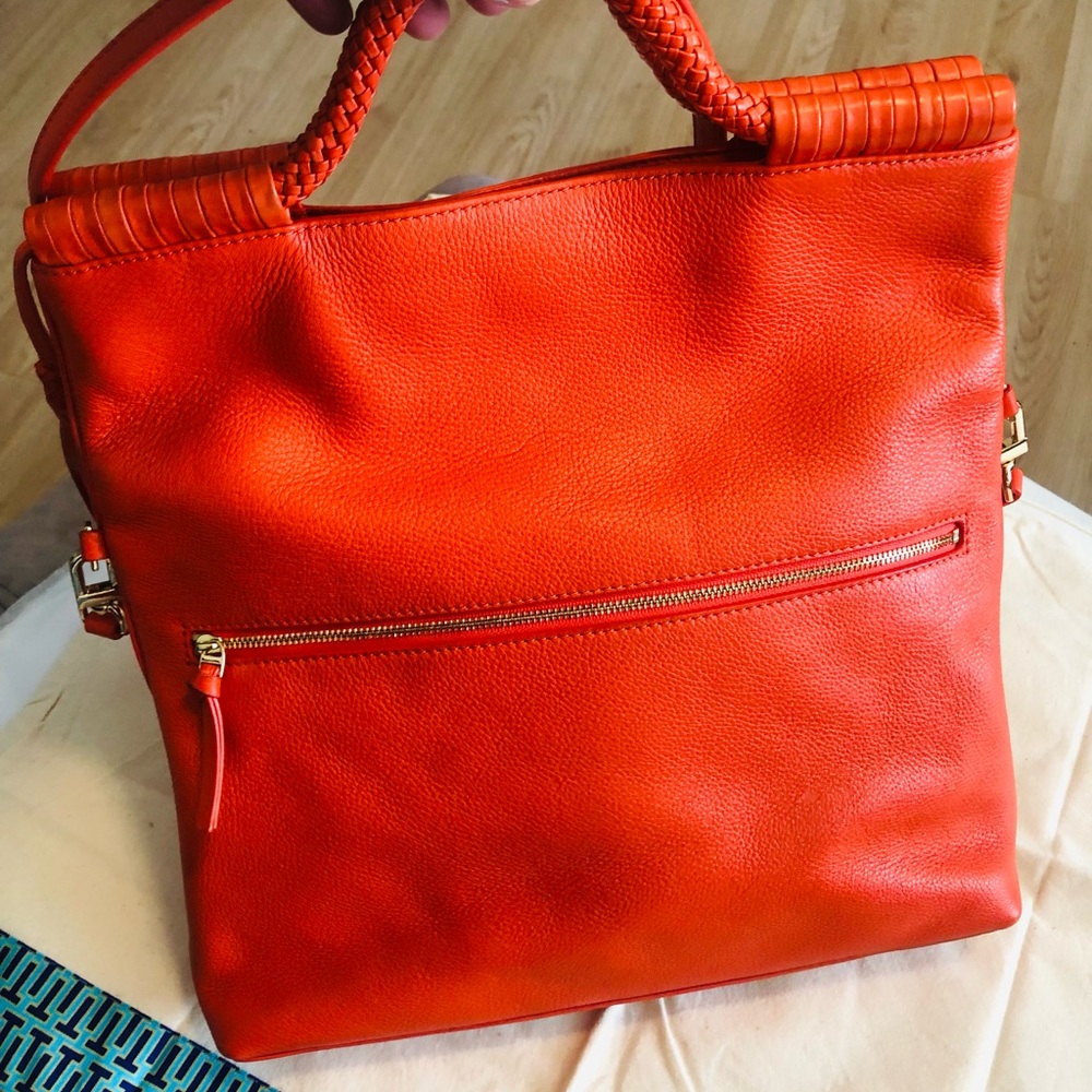 Tory Burch Taylor Shoulder Bag Convertible Tiger Lily🔥🔥 - Picture 12 of 15